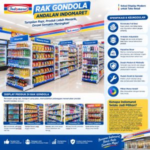 Rak Indomaret Rak Gondola Rak Minimarket Rak display toko